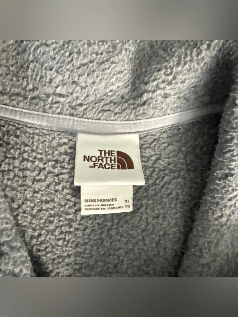 The North Face Men's Size XL Gray Vest Full Zip Stand-Up Collar Logo / Pockets